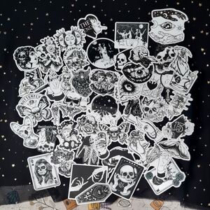 Gothic Witchy Tarot Stickers 50 Pack